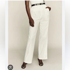 BNWT Reformation Oren White High-Waisted Trousers